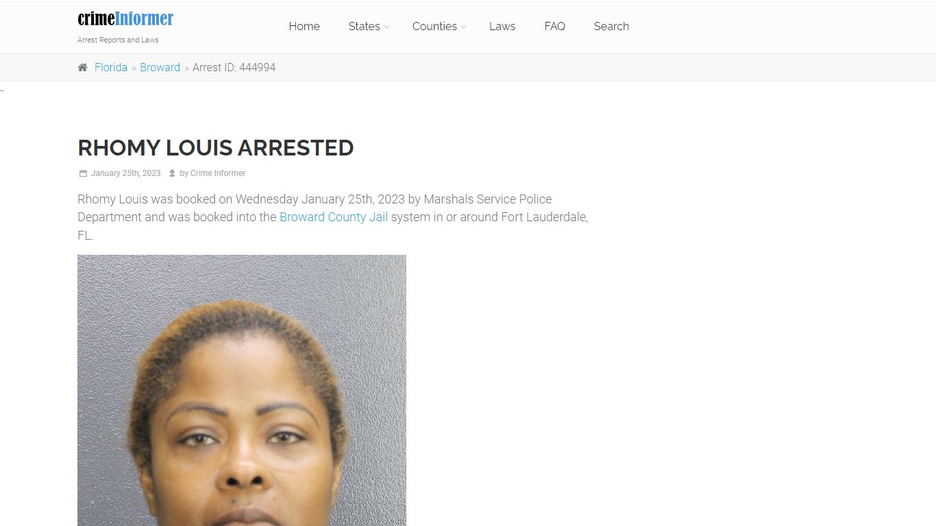 Rhomy Louis Arrested - Fort Lauderdale, FL Mugshots and Arrest Reports ...